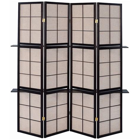 Shop for room dividers in decor. Coaster 4 Panel Folding Screen Room Divider in Tan and ...