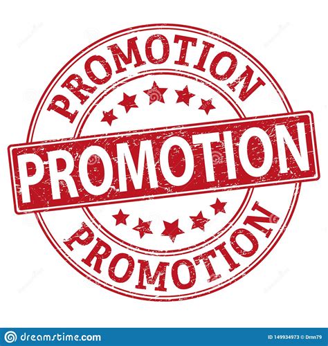 Promotion Stamp Red Round Grunge Vintage Promotion Sign Stock Vector