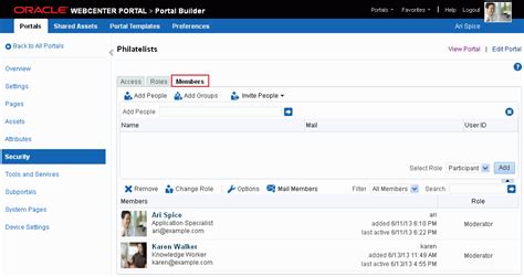 Managing Members And Assigning Roles In A Portal