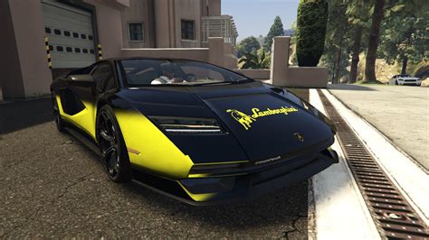 Lamborghini Countach Yellow Faded Stripe Paintjob Gta Mods Com
