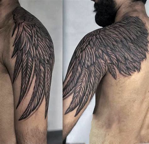 Eagle Wings Tattoo On Back Neck