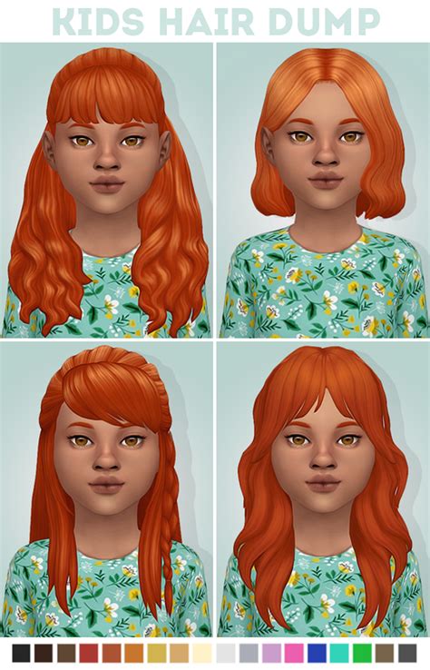Kids Hair Dump Naevyssims On Patreon Sims 4 Children Sims Hair
