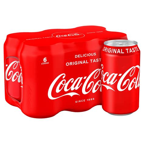 coca cola original taste 6 x 330ml canned drinks iceland foods