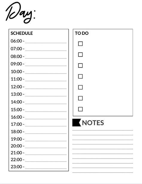Free Printable Daily Planner With Time Slots So Cute Daily Planner