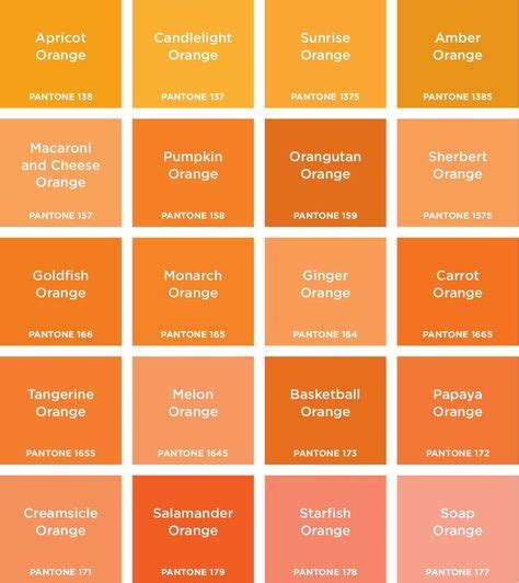 Assorted Orange Hues In 2020 Pantone Orange Orange Color Palettes