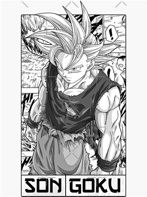 Dragon Ball Super Shonen Anime Mui Goku Manga Panel Art Sticker For