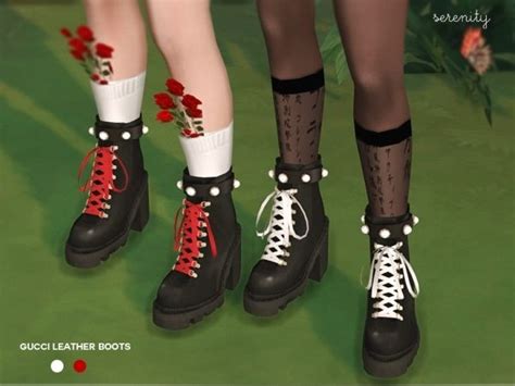 The Sims 4 Gucci Leather Boots Sims 4 Cc Shoes Sims 4 Sims