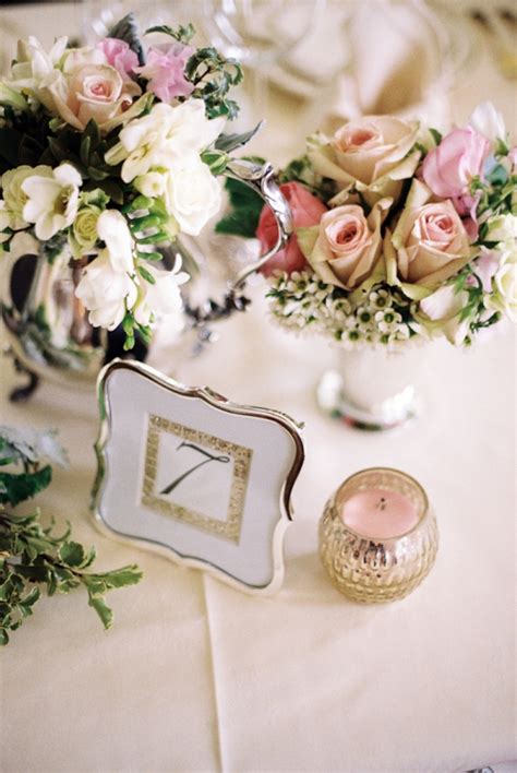 Scalloped Gold Framed Table Number Elizabeth Anne Designs The