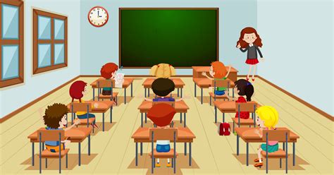 Students In Classroom Vector Art Icons And Graphics For Free Download
