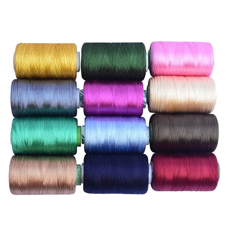 Embroiderymaterial Art Silk Thread For Diy Craft Combo Pack Of 12 Color