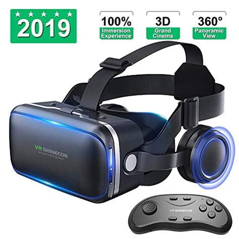 Vr Shinecon Vr Headset With Remote Controller[new Version] 3d Glasses Virtual Reality Headset