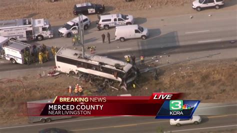 5 Killed In Bus Crash In Merced County Youtube