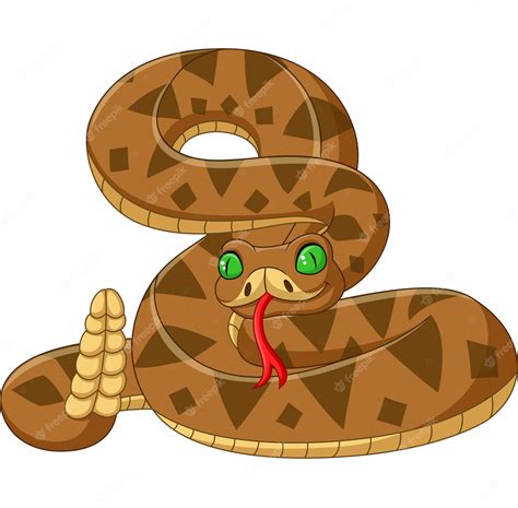 Premium Vector Cartoon Brown Snake Isolated