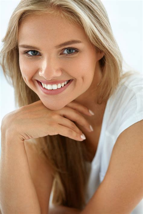 Portrait Beautiful Happy Woman With White Teeth Smiling Beauty High Resolution Image Hancock