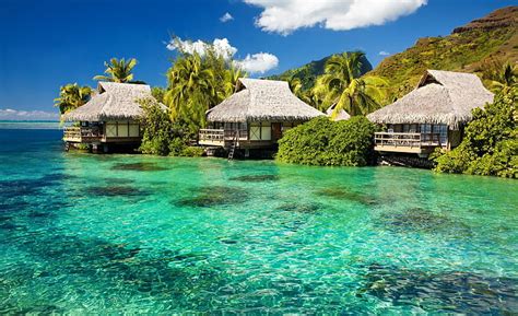 1290x2796px Free Download Hd Wallpaper Water Bungalows On A