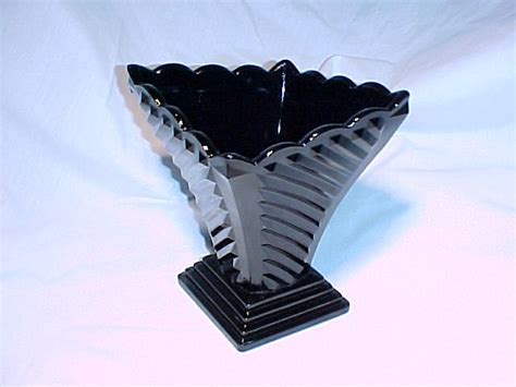 Tiara Glassware Black Marquis Vase