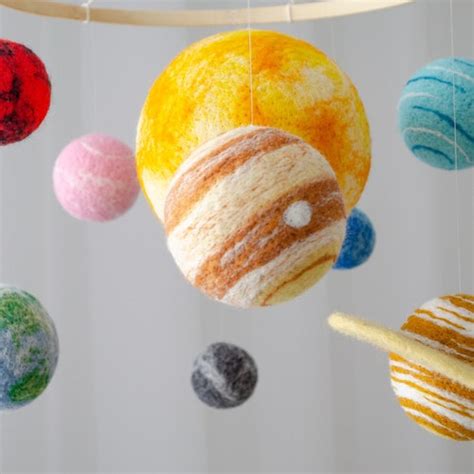 Planets Mobile For Space Themed Nursery Etsy