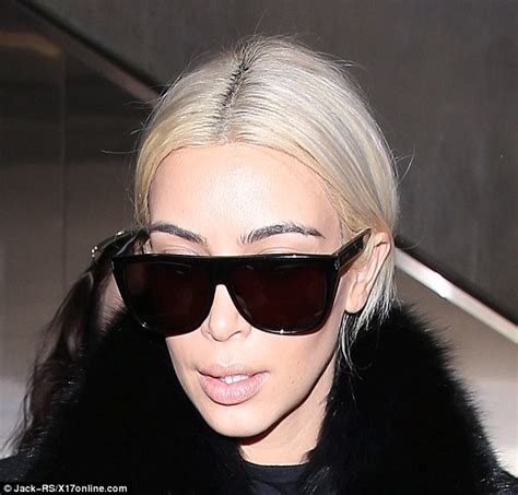 kim kardashian gets her platinum hairdo bleached again daily mail online