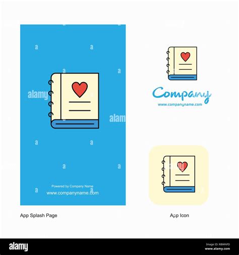 Love Diary Company Logo App Icon And Splash Page Design Creative