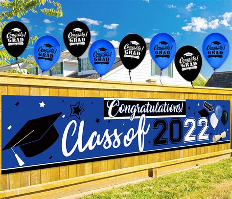 Buy Graduation Decorations Class Of 2022 Banner Large Congrats Grad