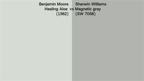 Benjamin Moore Healing Aloe 1562 Vs Sherwin Williams Magnetic Gray