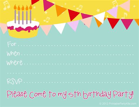 Birthday Party Invitations Free | FREE Printable Birthday Invitation