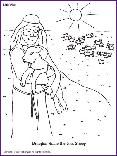 Touch device users, explore by touch or with swipe gestures. Coloring (Bringing Home the Lost Sheep) - Kids Korner ...