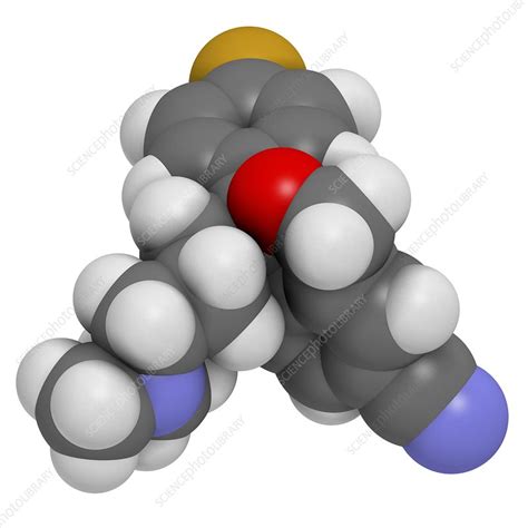 Citalopram Anti Depressant Drug Molecule Stock Image F0111603