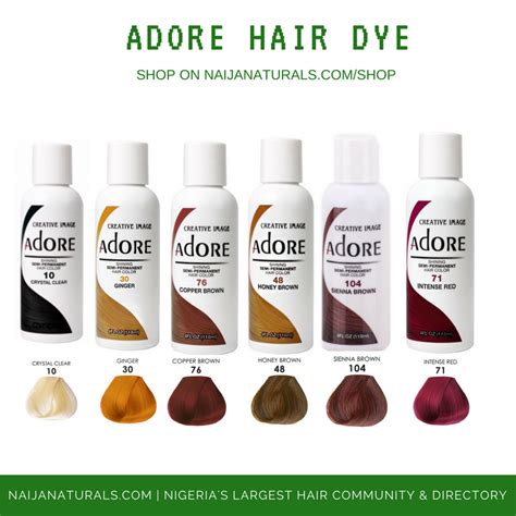 Is a leading manufacturer of quality salon hair care products. ADORE HAIR DYE IN NIGERIA | NAIJA NATURALS