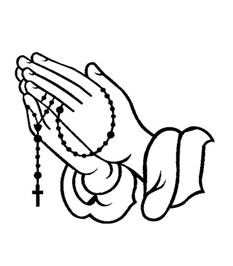 Praying Hands With Rosary Drawing Free Download On Clipartmag