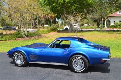 1972 Chevrolet Corvette Coupe 44478 Miles Targa Blue T Top 350ci 8