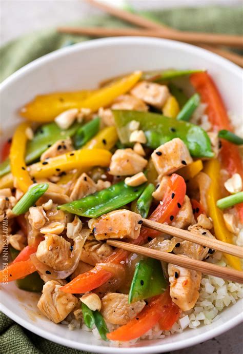 Use a fork and knife to cut up the meat or two forks to shred it. Szechuan-Style Chicken Stir Fry - Smart Skinny Recipes