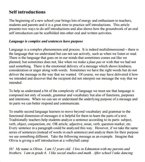 Introductory speech sample for college.and at the heart of service. FREE 7+ Self Introduction Speech Examples for in PDF