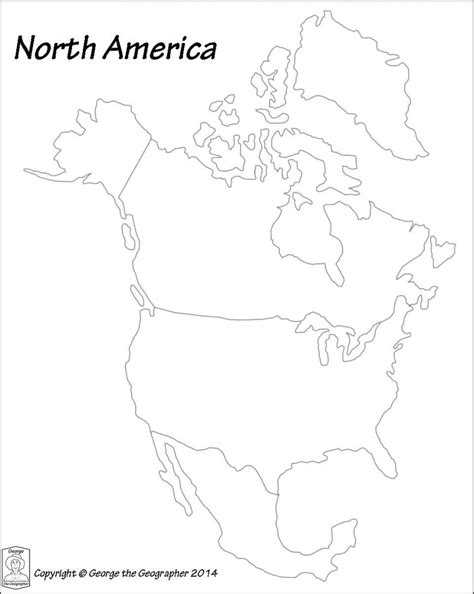 Vector Map Of North America Continent One Stop Map Printable Map Of