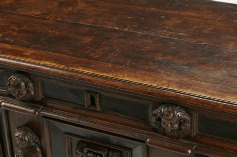 Antique Cassone Chest Trunk Italian Figural Carved Wood 18th C