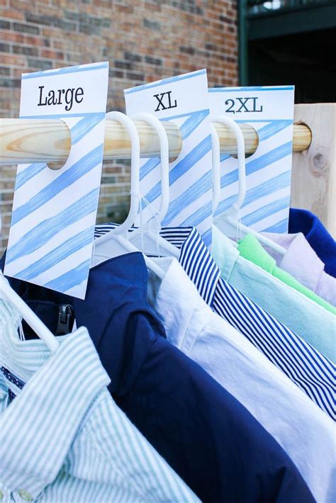 Best diy clothing rack for yard sale from diy clothes rack and free printable size dividers for yard. DIY Clothes Rack for Garage Sales | Yard sale organization, Diy clothes rack, Garage sale tips