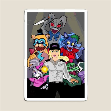 Fnaf Security Breach Stickers All Five Night At Freddy Character