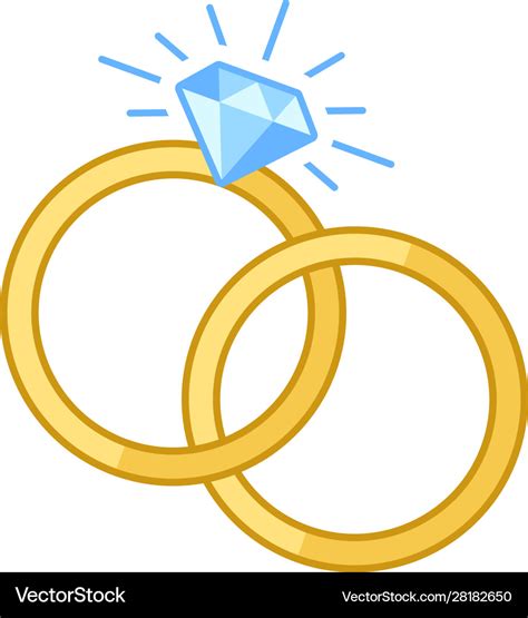 Engagement Rings Royalty Free Vector Image Vectorstock