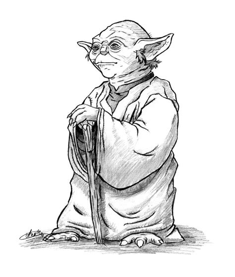 Master Yoda Drawing Pic Drawing Skill