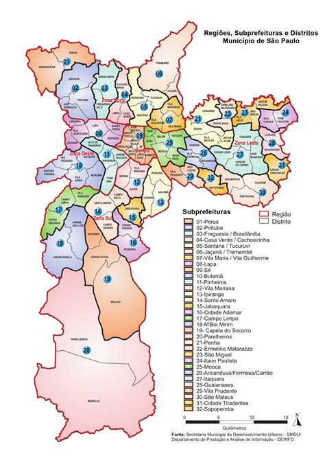 Mapa da Cidade Secretaria Municipal de Subprefeituras Prefeitura da Cidade de São Paulo