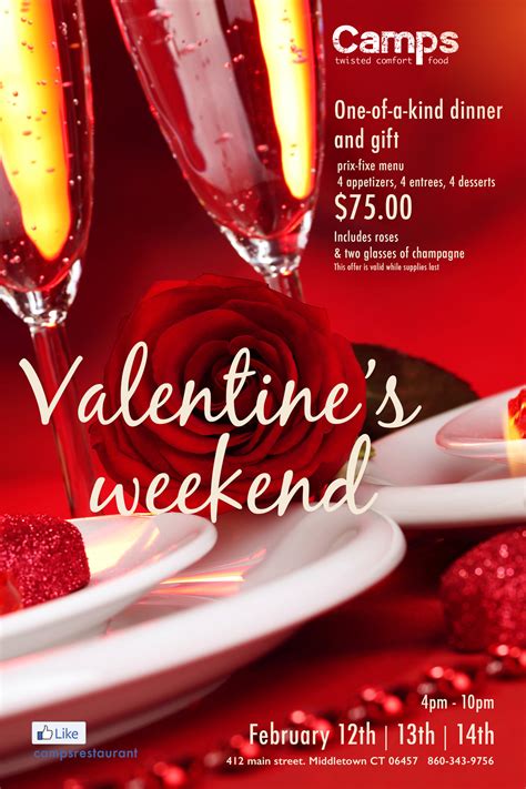 Restaurant Valentines Day Poster And Flyer By Maria Cheema At