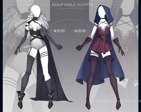 Closed Adoptable Outfits Auction 205 206 By Eggperon On Deviantart