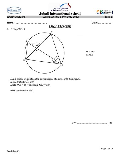 Circle Theorems Igcse Pdf