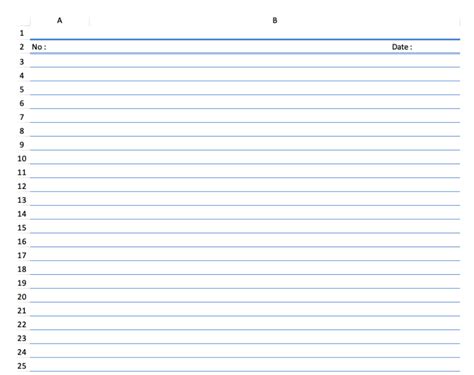 Lined Paper Template With Notebook Title The Spreadsheet