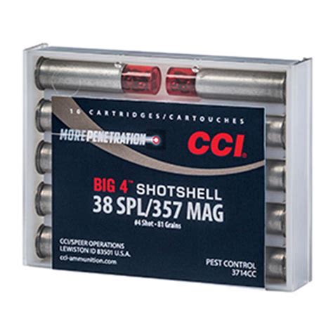 Cci Big 4 Shotshell 357 Magnum 38 Special 81 Grain 4 Shot 10