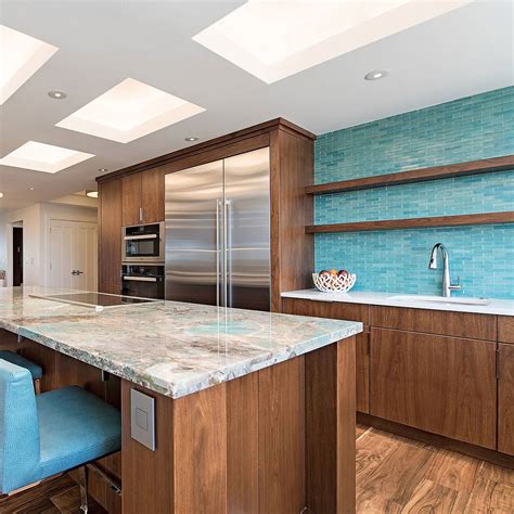While a bright red backsplash runs the risk of looking too brash or intimidating, light gray cabinets can help to temper the look. 75+ Blue Backsplash Ideas ( Navy, Aqua, Royal or Coastal ...