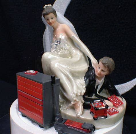 Car Auto Mechanic Tools Wedding Cake Topper Bride And Groom Tool Etsy