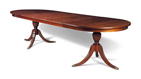 A Mahogany Twin Pedestal Extending Dining Table