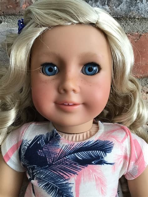 Bailey Custom Ooak American Girl Doll Blonde Curly Hair Blue Etsy