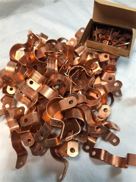 Copper Plated Pipe Hanger 75” 34” Lot Of 200 Plumbing New Strap Clamp